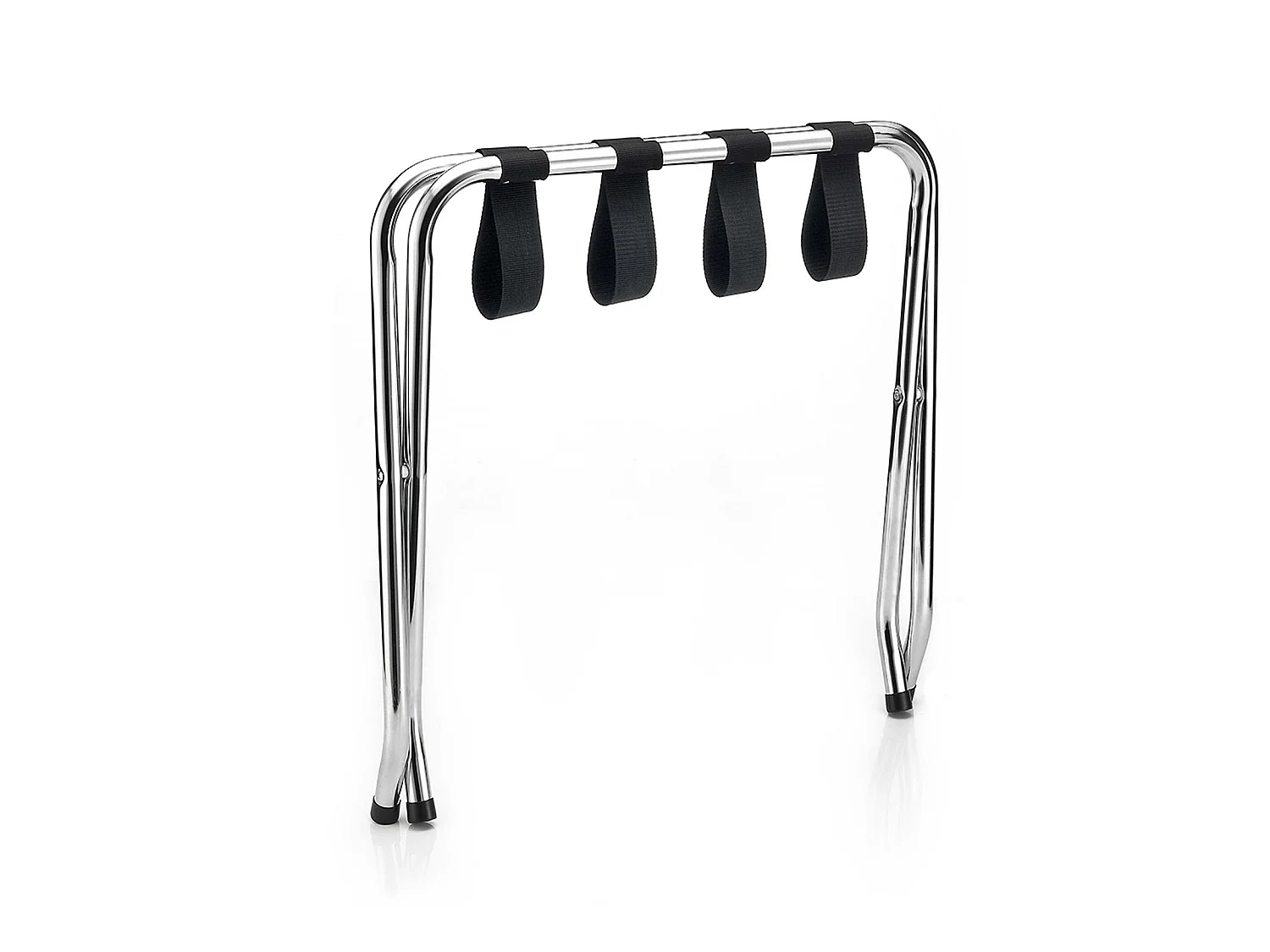 Porte-valise LUGGAGE en métal chromé, support-bagages accessoire de chambre hôtel pour valise, support valise pliable