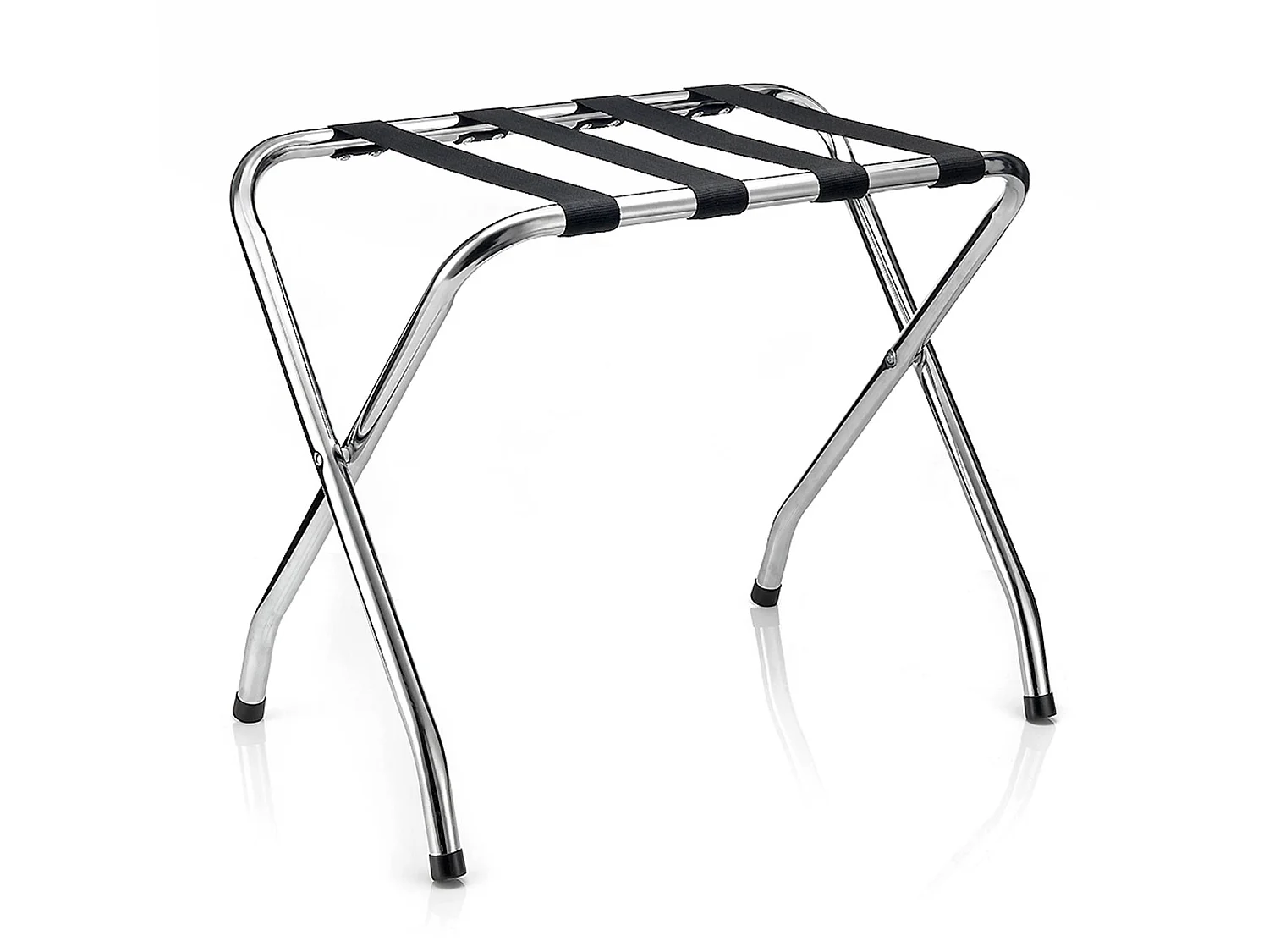 Porte-valise LUGGAGE en métal chromé, support-bagages accessoire de chambre hôtel pour valise, support valise pliable