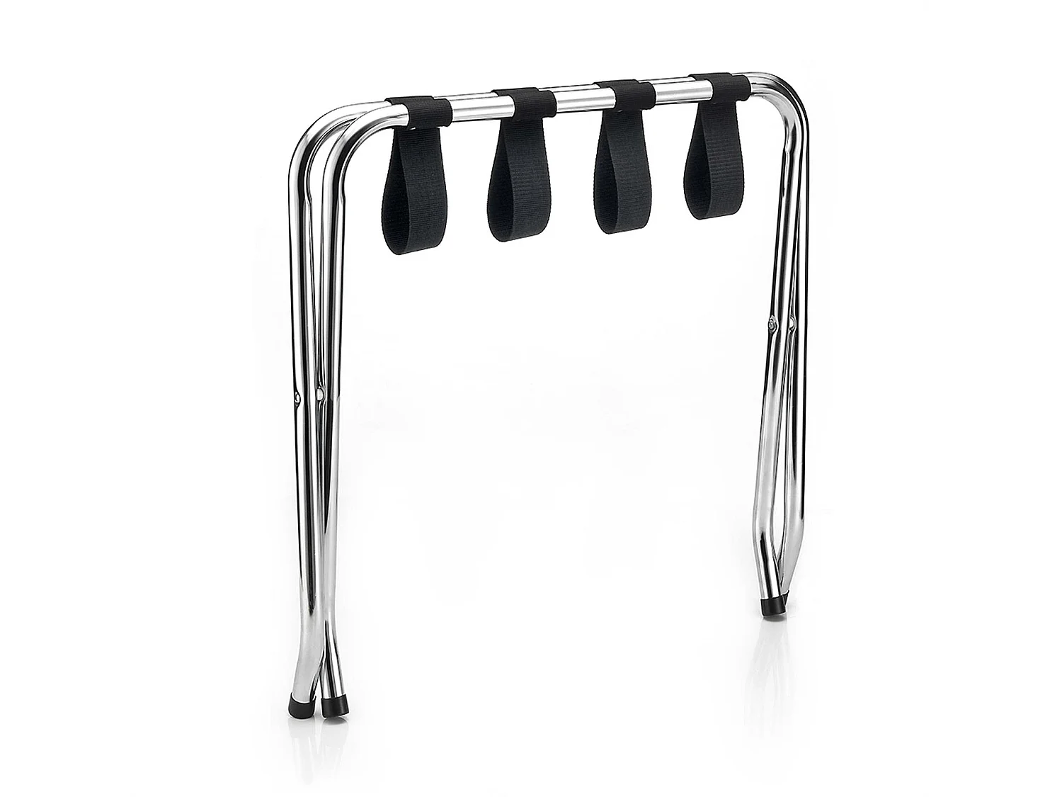 Porte-valise LUGGAGE en métal chromé, support-bagages accessoire de chambre hôtel pour valise, support valise pliable