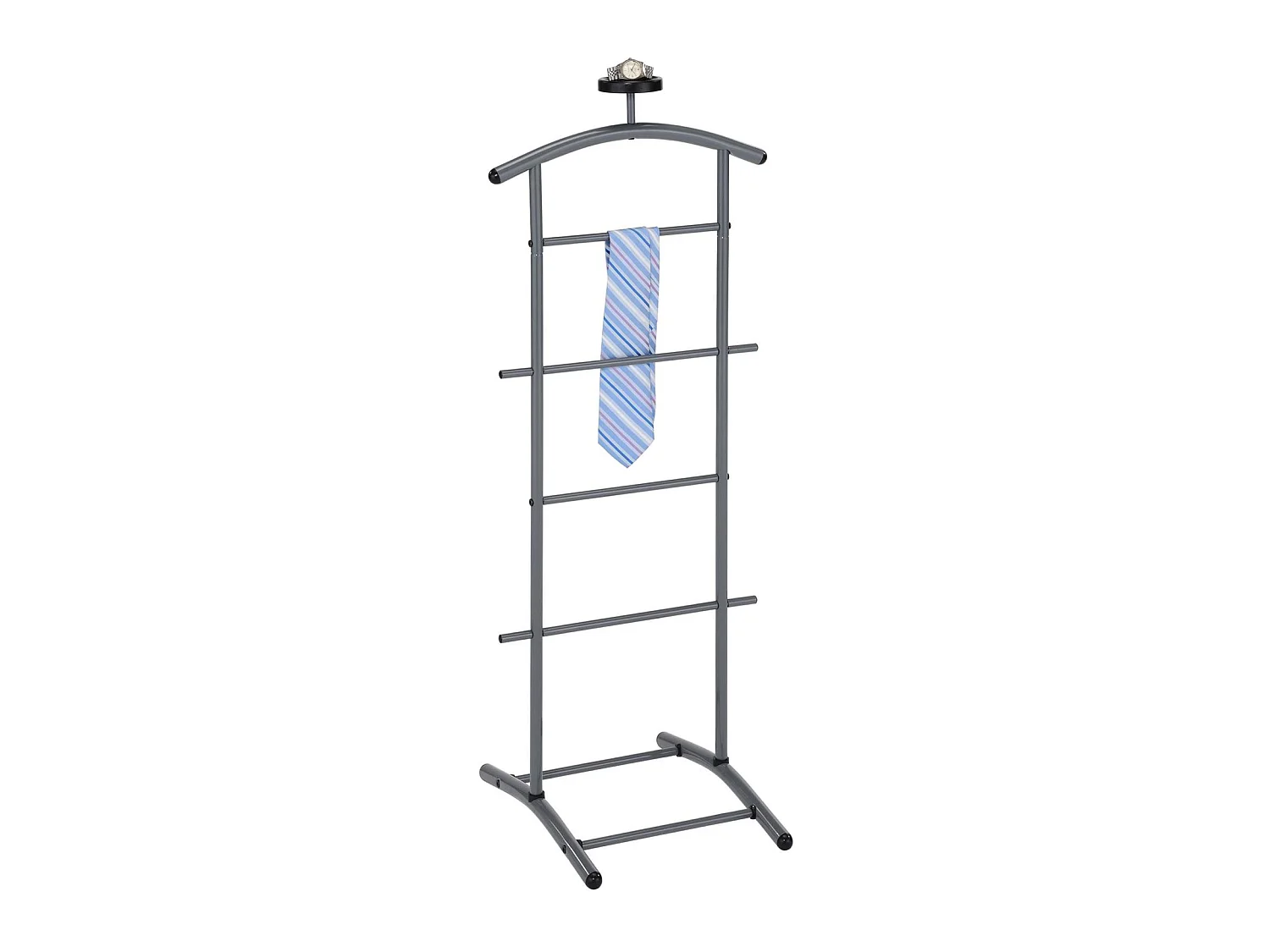 Valet de chambre ATRIX chevalet de nuit portant pour vêtements, structure en métal laqué gris