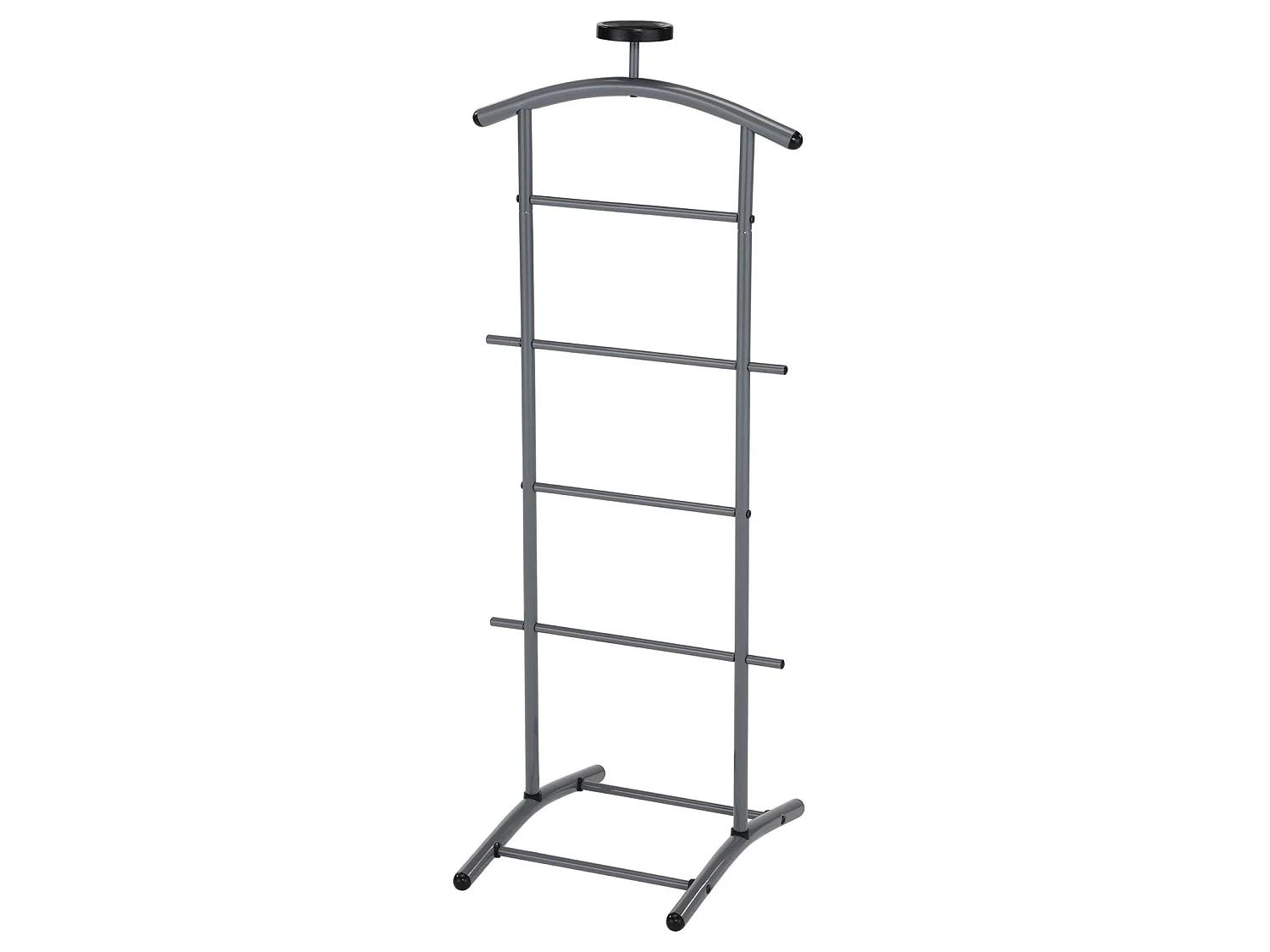 Valet de chambre ATRIX chevalet de nuit portant pour vêtements, structure en métal laqué gris