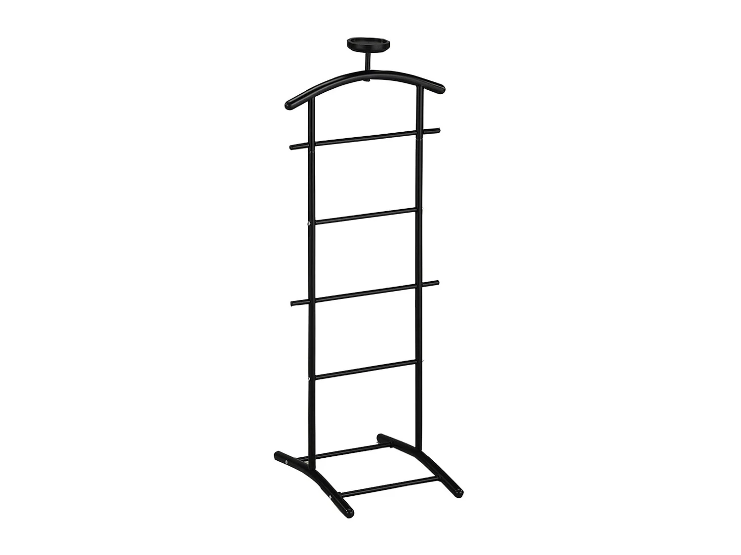 Valet de chambre ATRIX chevalet de nuit portant pour vêtements, structure en métal laqué noir