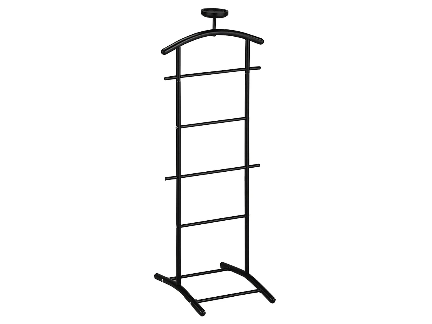 Valet de chambre ATRIX chevalet de nuit portant pour vêtements, structure en métal laqué noir