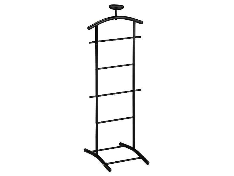 Valet de chambre ATRIX chevalet de nuit portant pour vêtements, structure en métal laqué noir