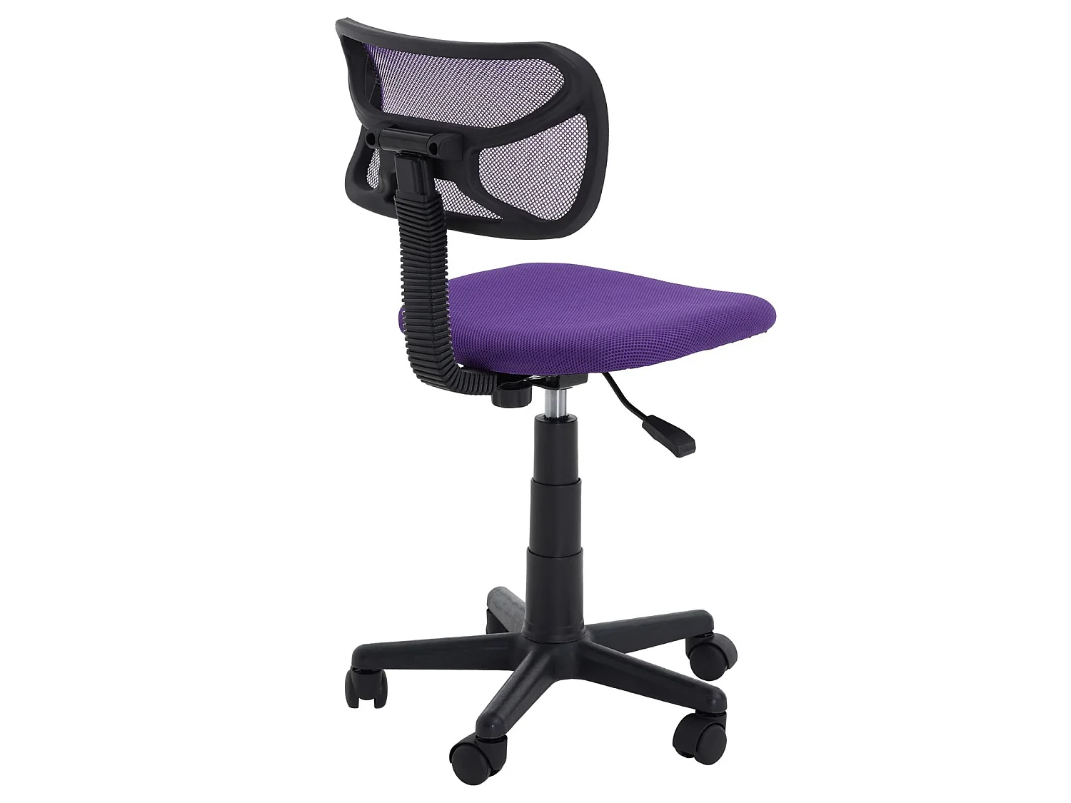 Chaise de bureau pour enfant MILAN fauteuil pivotant et ergonomique, siège à roulettes avec hauteur réglable, mesh violet