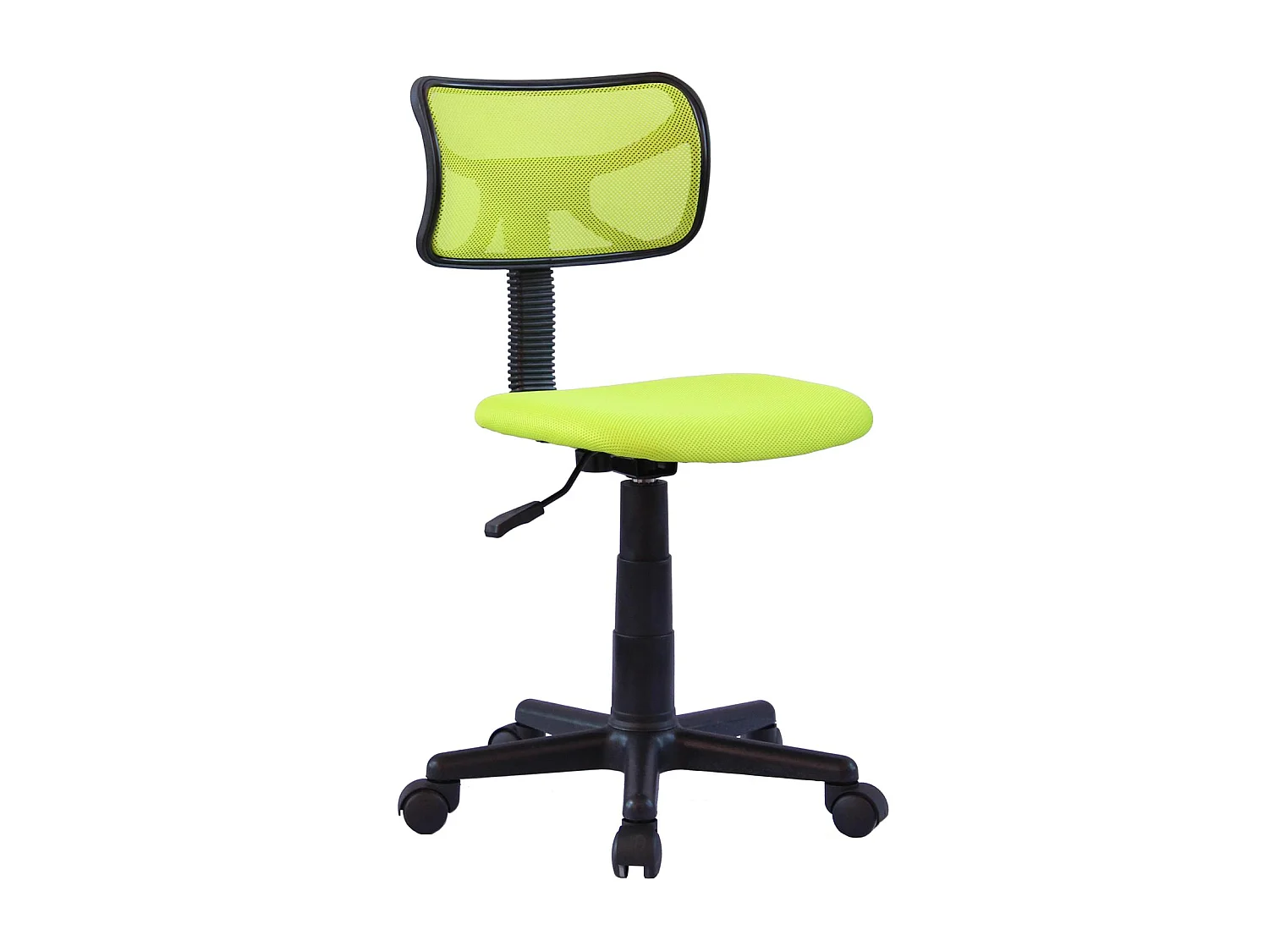 Chaise de bureau pour enfant MILAN fauteuil pivotant et ergonomique, siège à roulettes avec hauteur réglable, mesh vert