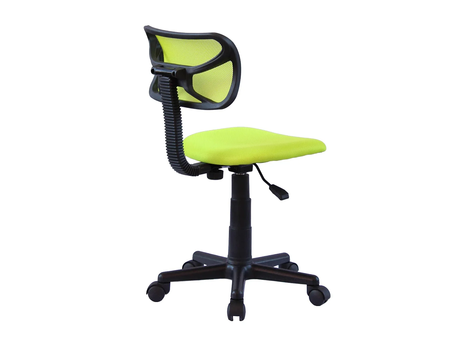Chaise de bureau pour enfant MILAN fauteuil pivotant et ergonomique, siège à roulettes avec hauteur réglable, mesh vert