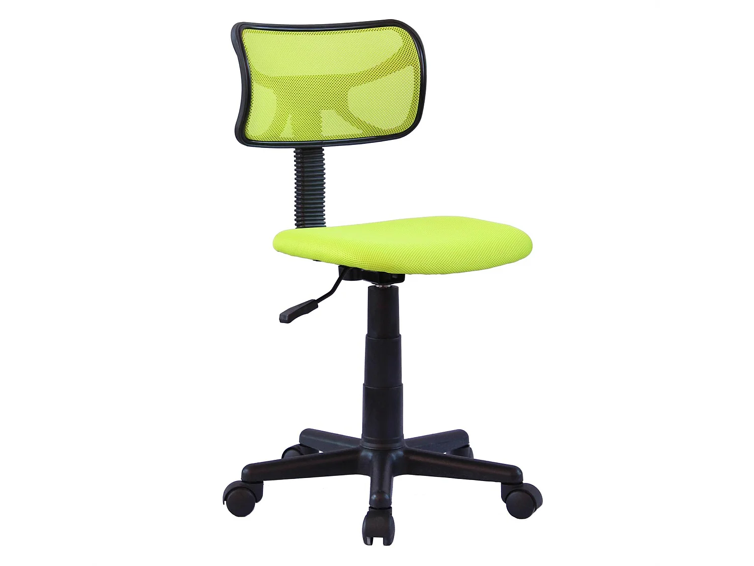 Chaise de bureau pour enfant MILAN fauteuil pivotant et ergonomique, siège à roulettes avec hauteur réglable, mesh vert