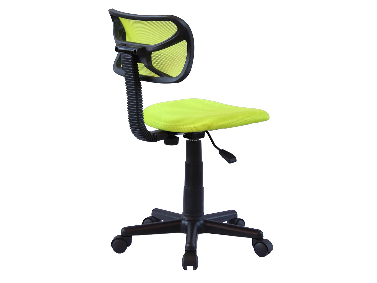 Chaise de bureau pour enfant MILAN fauteuil pivotant et ergonomique, siège à roulettes avec hauteur réglable, mesh vert