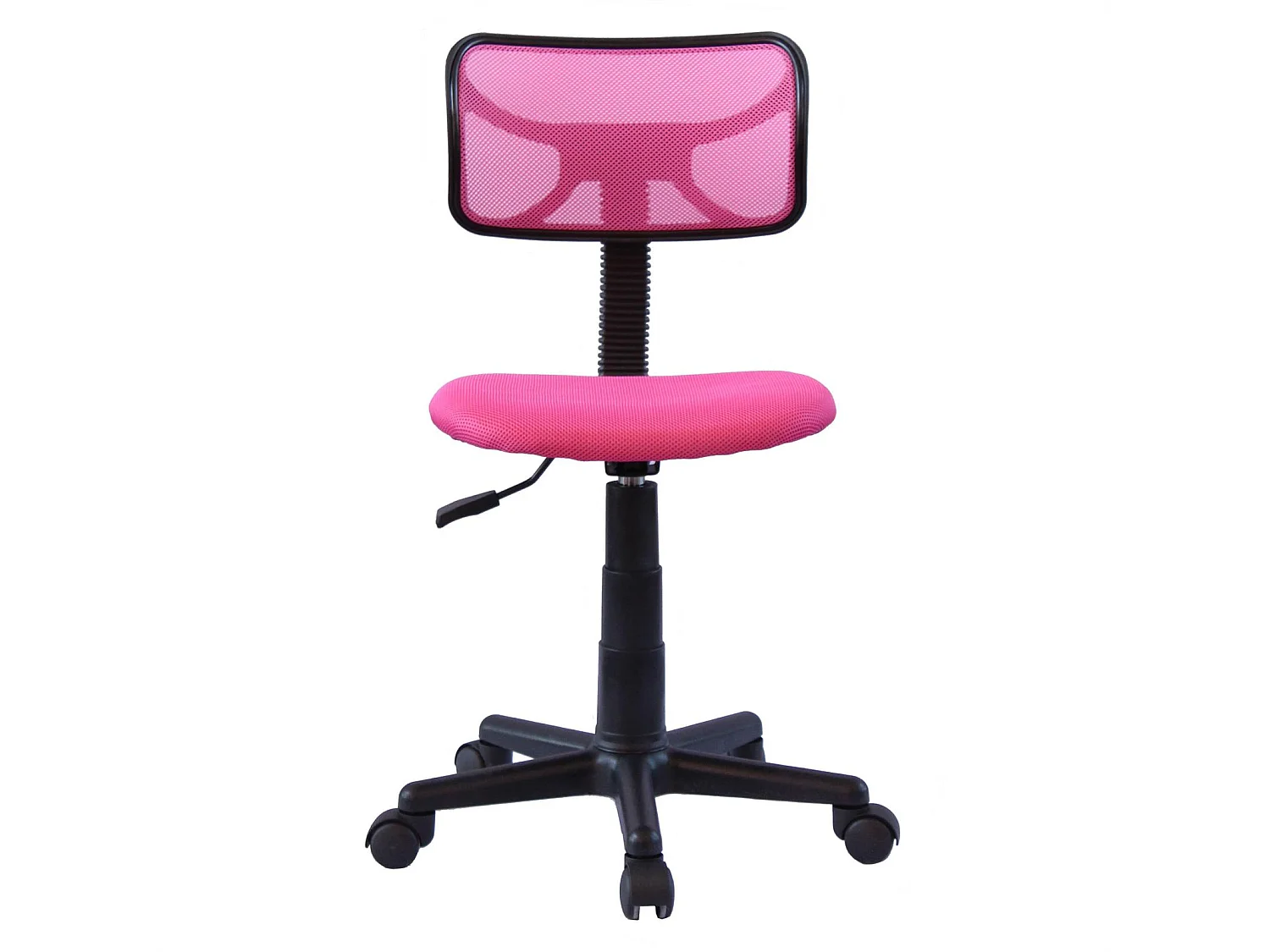 Chaise de bureau pour enfant MILAN fauteuil pivotant et ergonomique, siège à roulettes avec hauteur réglable, mesh rose