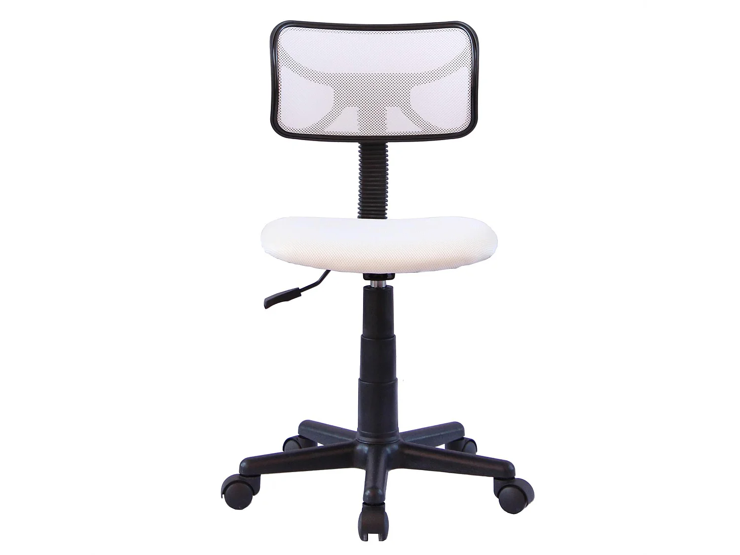 Chaise de bureau pour enfant MILAN fauteuil pivotant et ergonomique, siège à roulettes avec hauteur réglable, mesh blanc