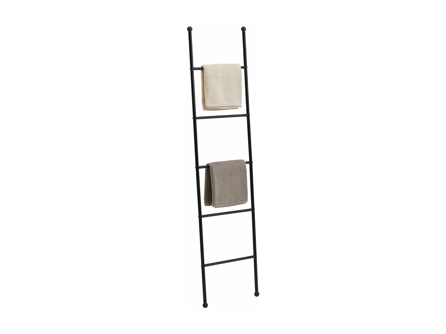 Echelle CASTEL porte-serviette échelle de décoration avec 5 barreaux, en métal laqué noir