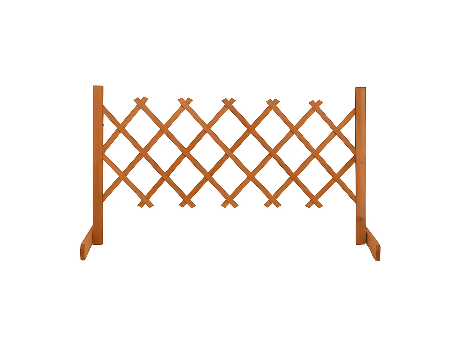 Valla de jardín enrejada madera maciza abeto naranja 120x60 cm