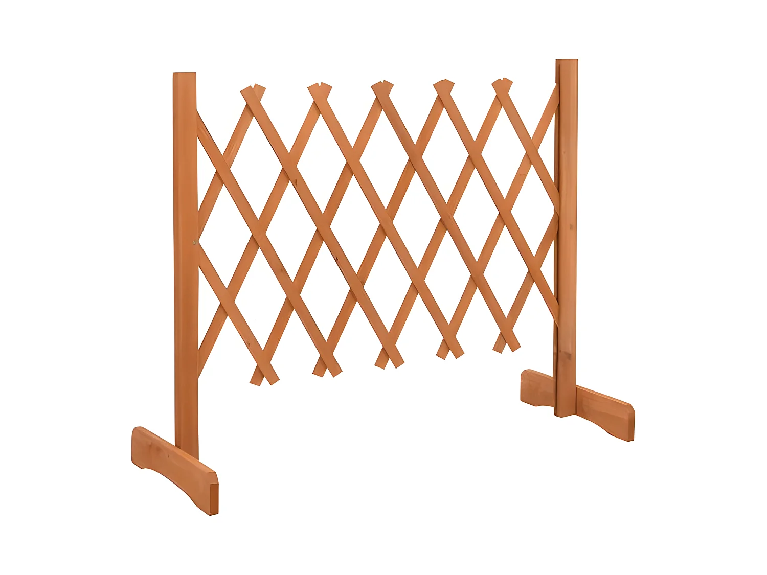 Valla de jardín enrejada madera maciza abeto naranja 120x60 cm