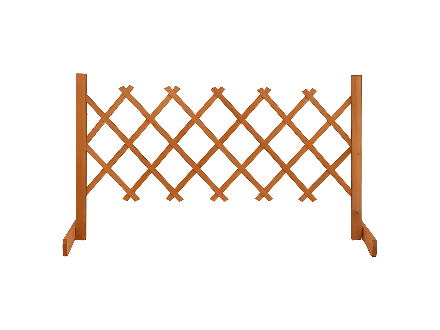 Garten-Rankzaun Orange 120x60 cm Massivholz Tanne