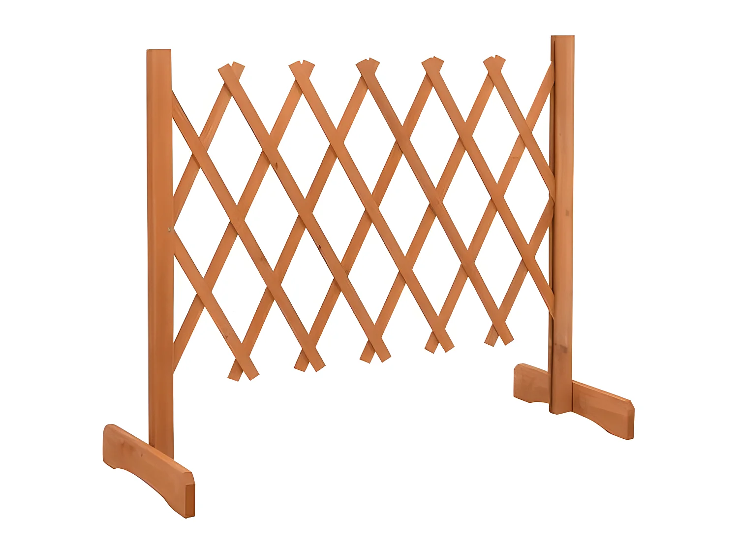 Garten-Rankzaun Orange 120x60 cm Massivholz Tanne