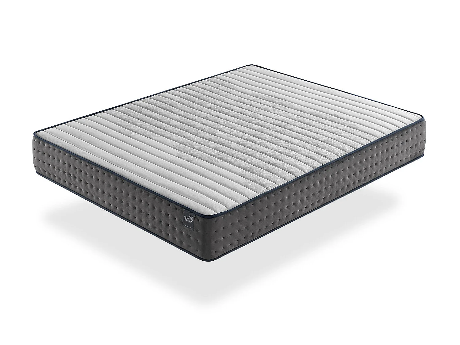 Matelas ressorts ensaches 140X190 PERLA SPRING, Epaisseur 25 CM, Multicouche, antistress, ergonomique et respirant. Fermete 3/5 Moyenne