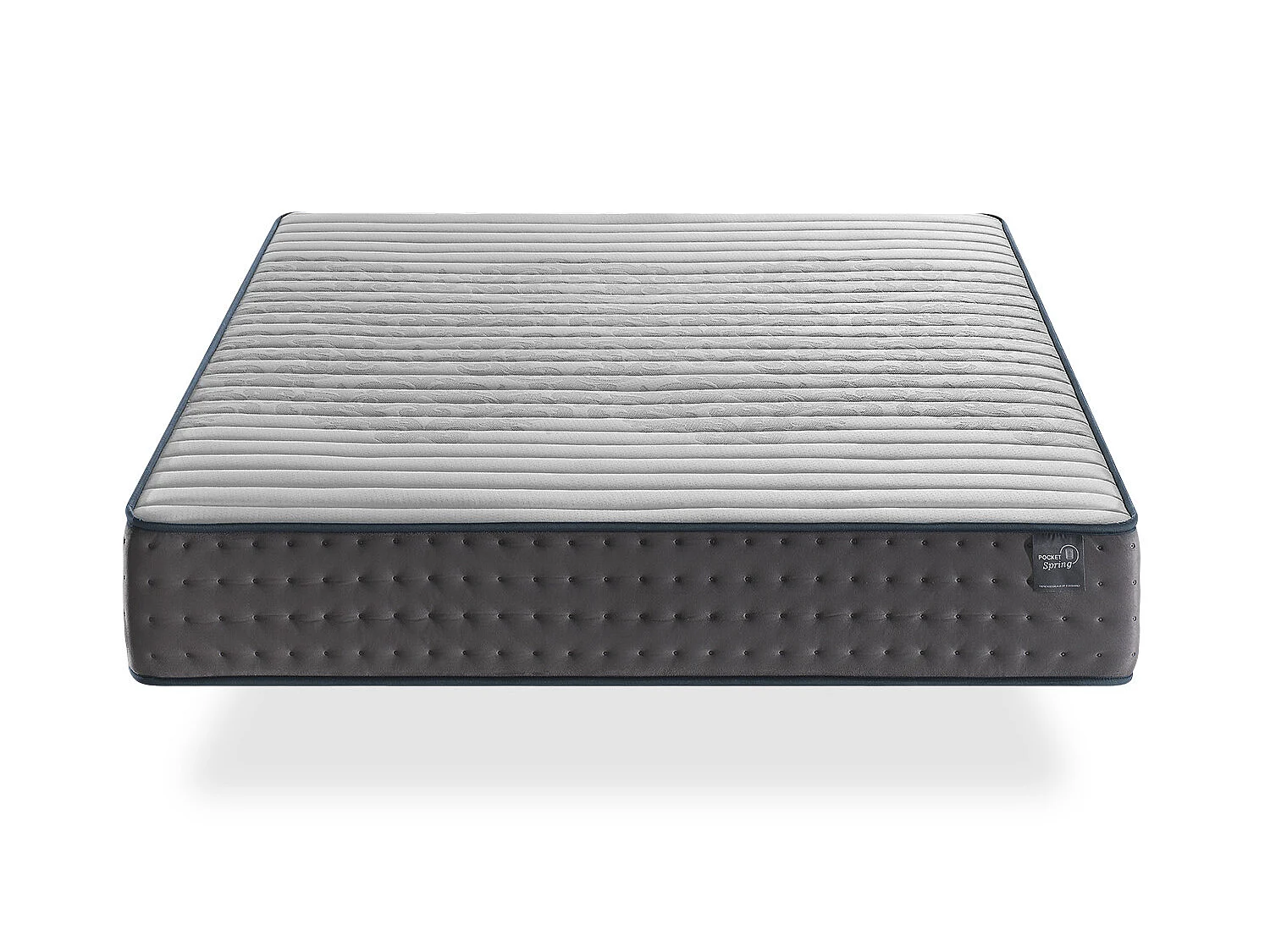 Matelas ressorts ensaches 140X190 PERLA SPRING, Epaisseur 25 CM, Multicouche, antistress, ergonomique et respirant. Fermete 3/5 Moyenne