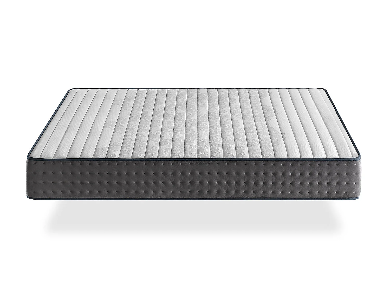 Matelas ressorts ensaches 140X190 PERLA SPRING, Epaisseur 25 CM, Multicouche, antistress, ergonomique et respirant. Fermete 3/5 Moyenne