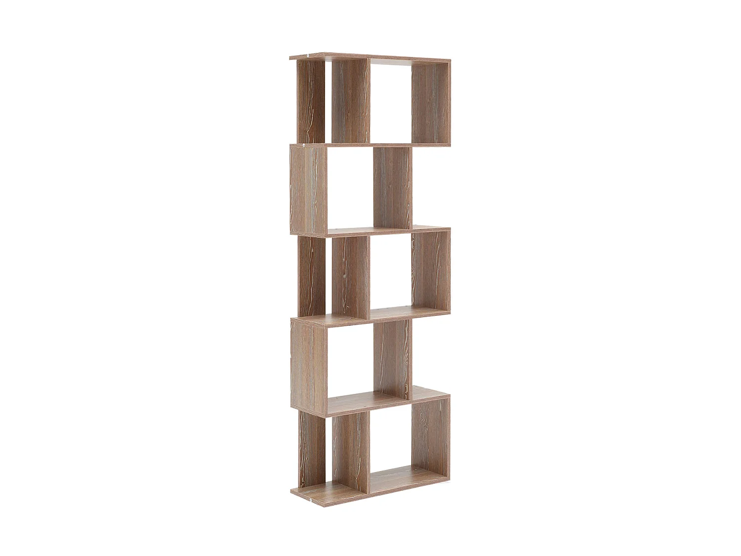 Bibliotheque Etagere 5 Etageres Bois Marron 172,5x60x24,5