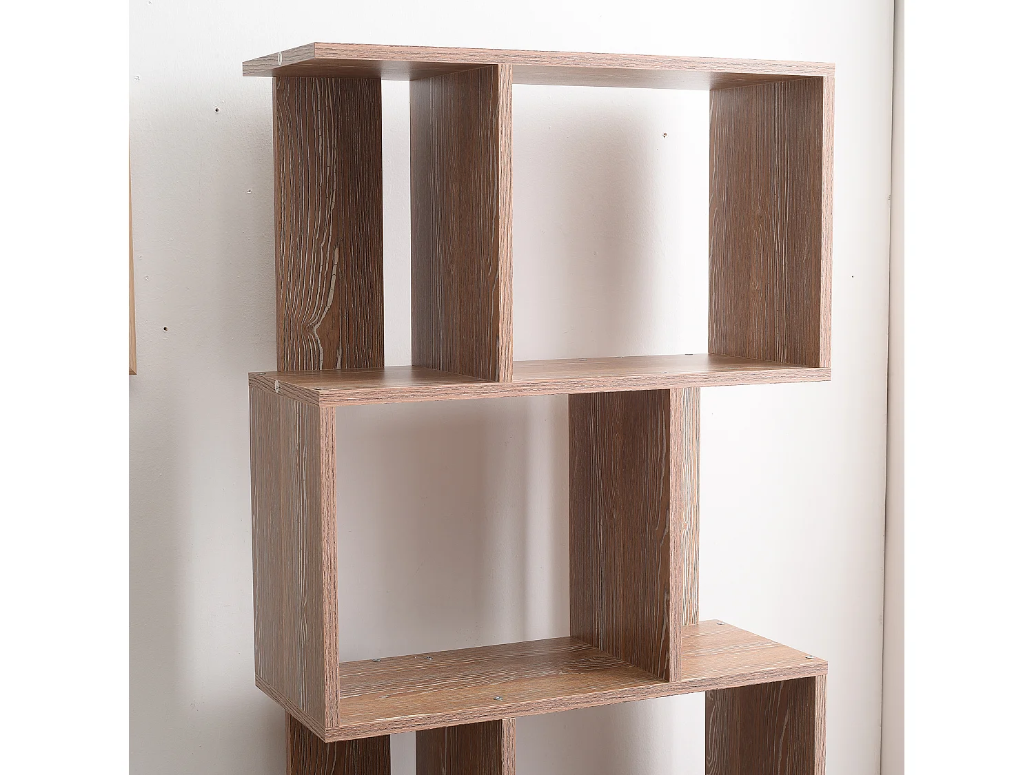 Bibliotheque Etagere 5 Etageres Bois Marron 172,5x60x24,5
