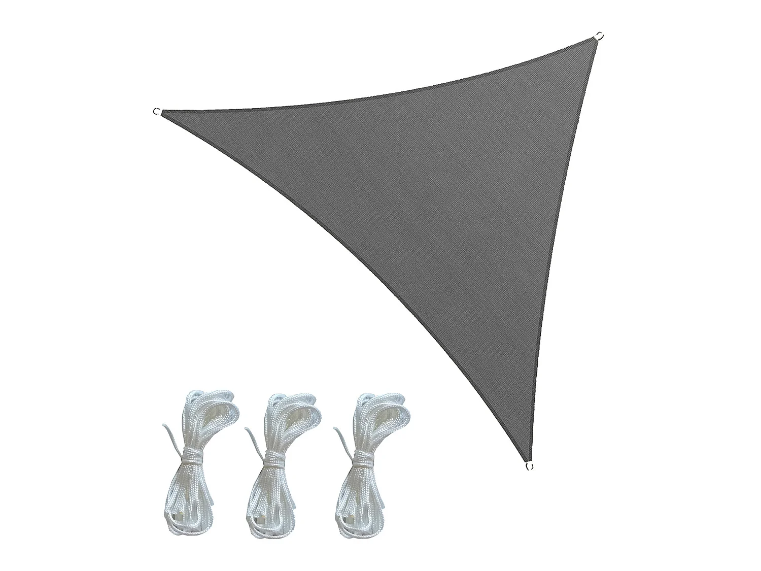 Voile Triangulaire en Polyéthylène Gris 3.6x3.6x3.6