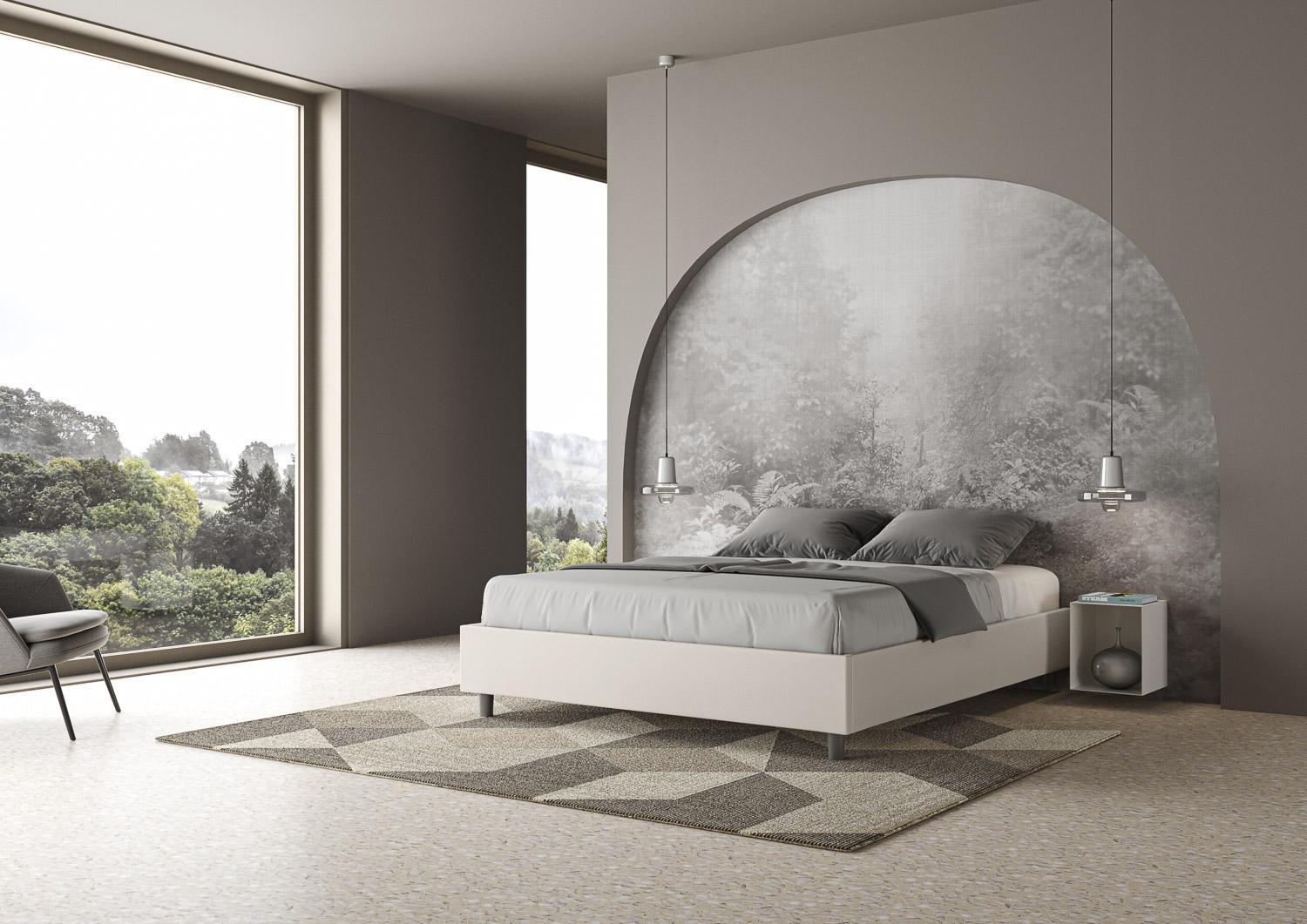 Letto Matrimoniale 160x200 cm Senza Rete Appia Bianco