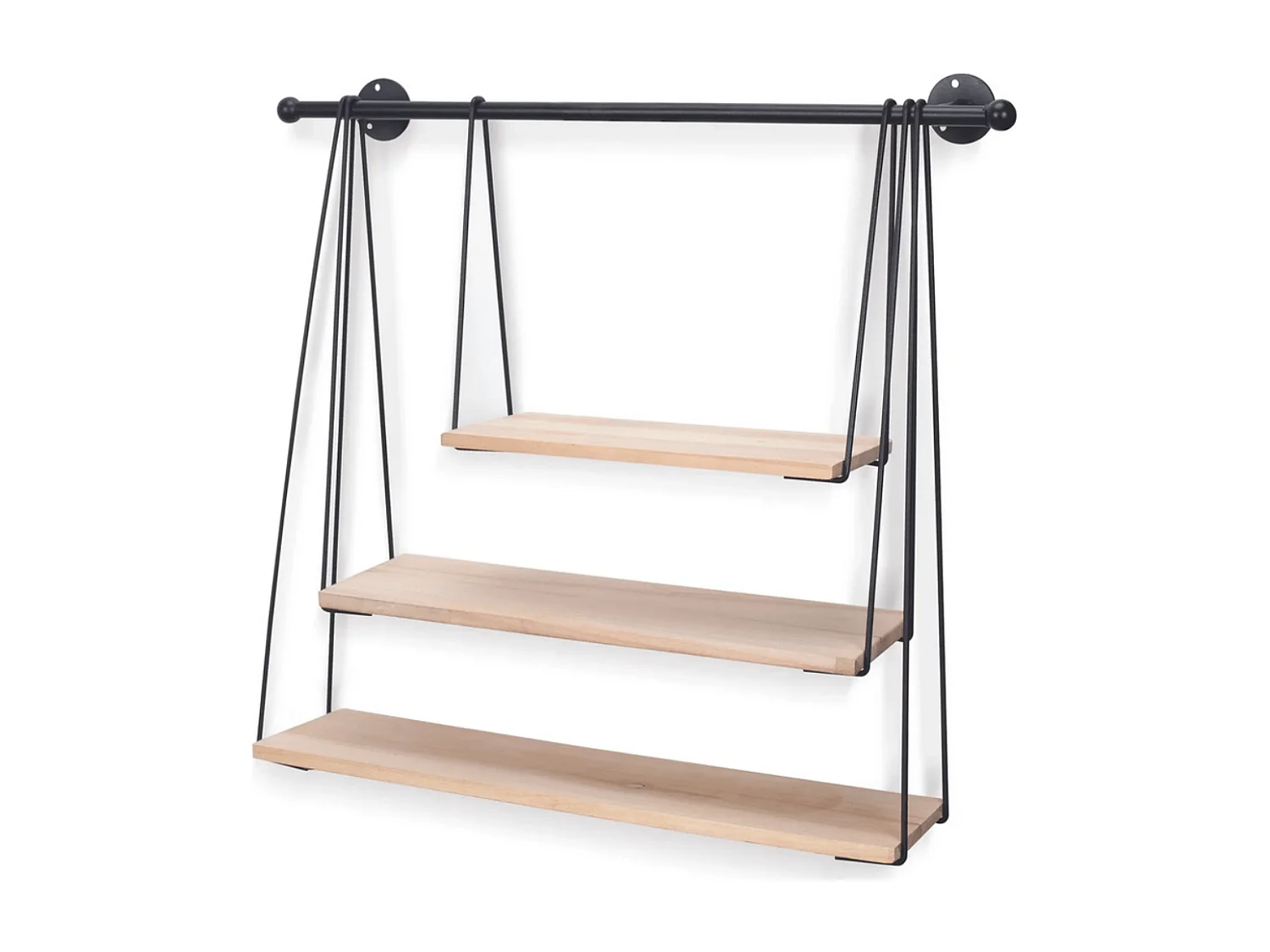 Drahtförmiges Wandregal mit 3 Ebenen 67,5cmx62cm