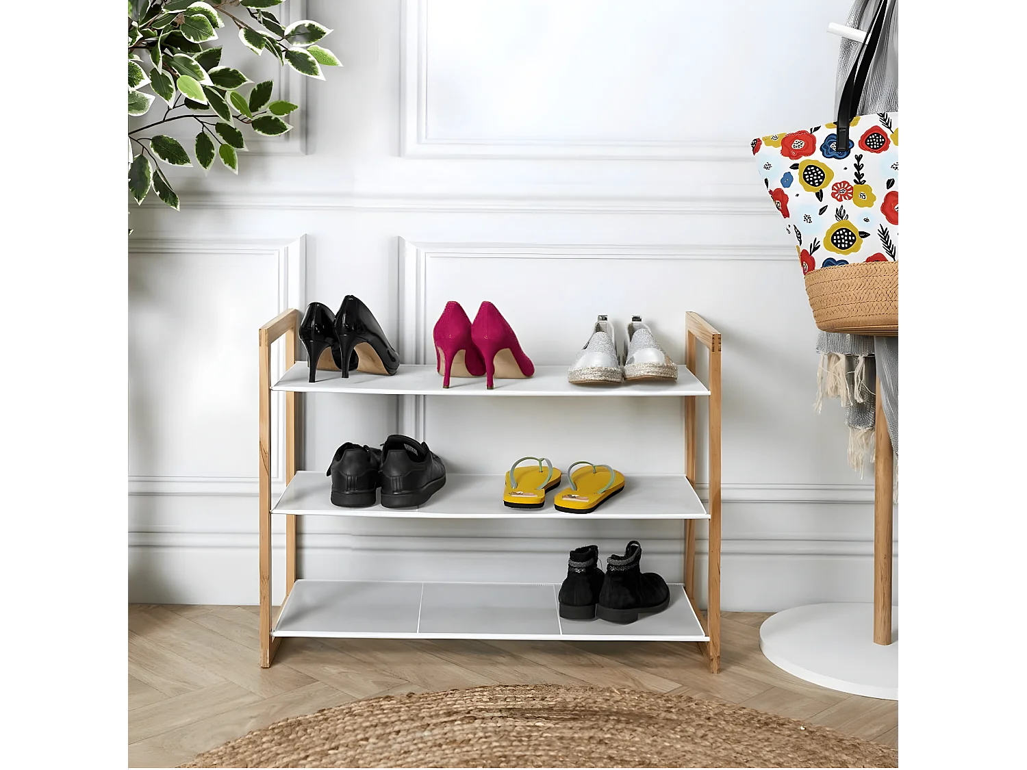 Schuhmöbel 3 Regale 12 Paar Schuhe - L74 cm City