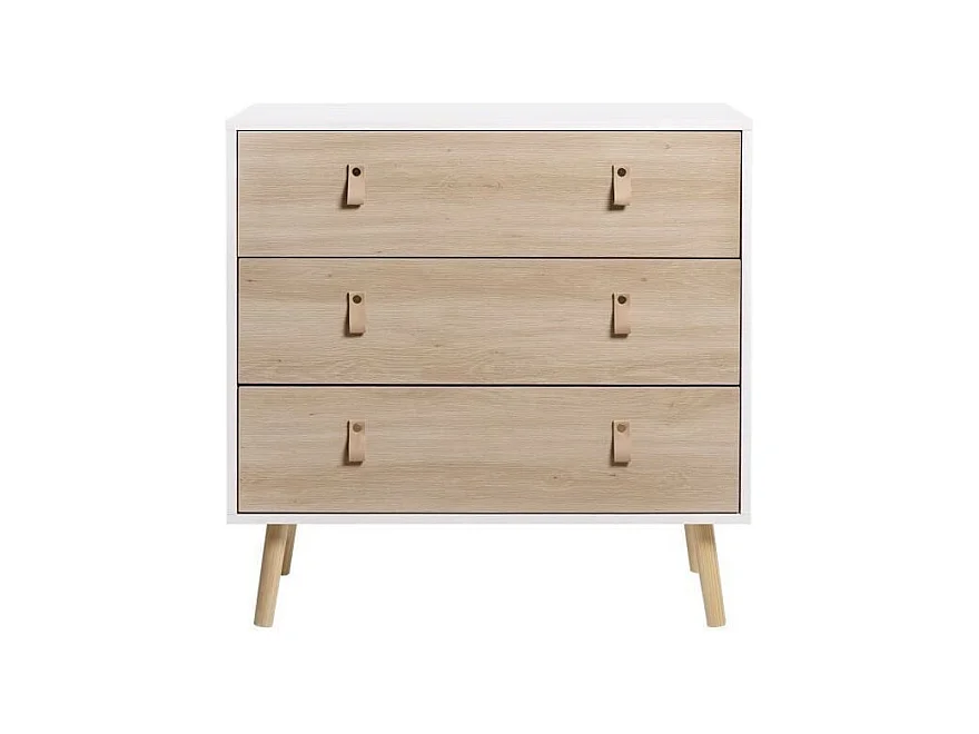 Commode 3 tiroirs - Pieds en bois - KENT