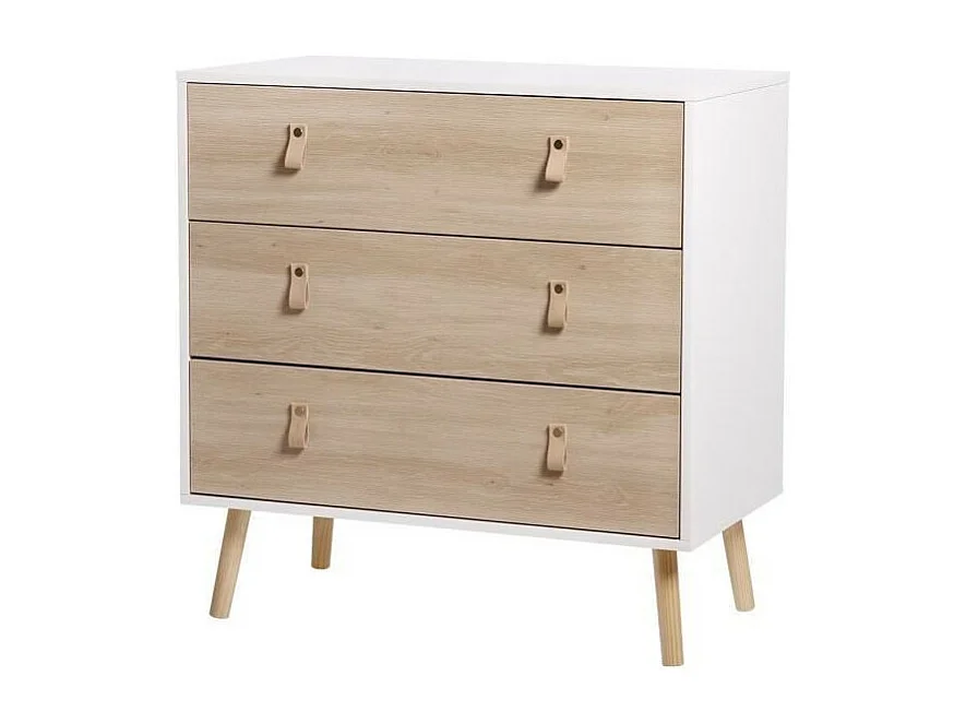 Commode 3 tiroirs - Pieds en bois - KENT