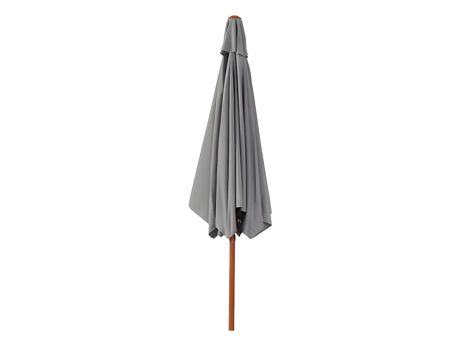 Parasol de jardín derecho acabado de madera -  "Luz" - Redondo - Ø 3m - Gris