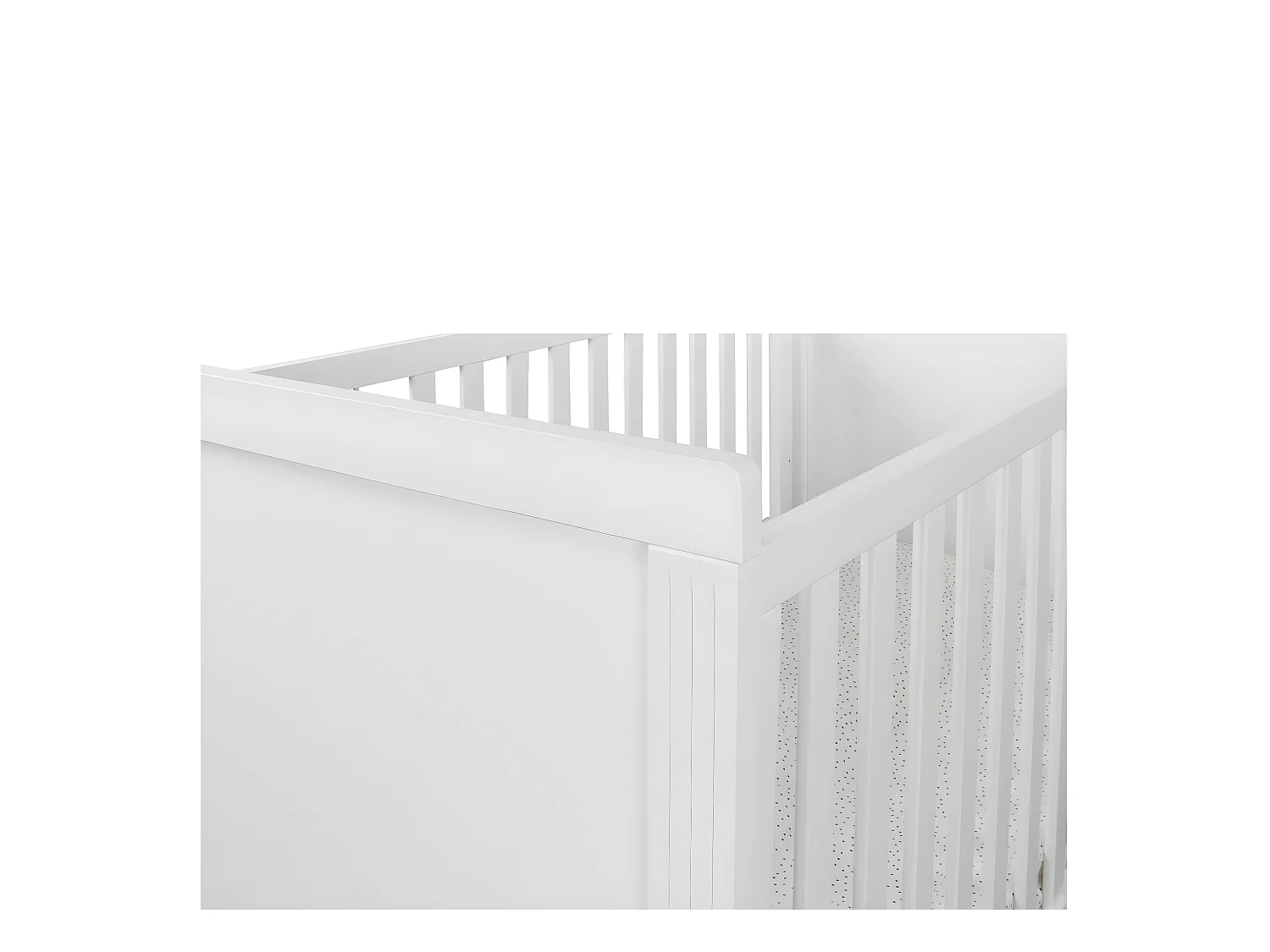 Pack lit bébé avec matelas 70x140 cm bois massif blanc MONA