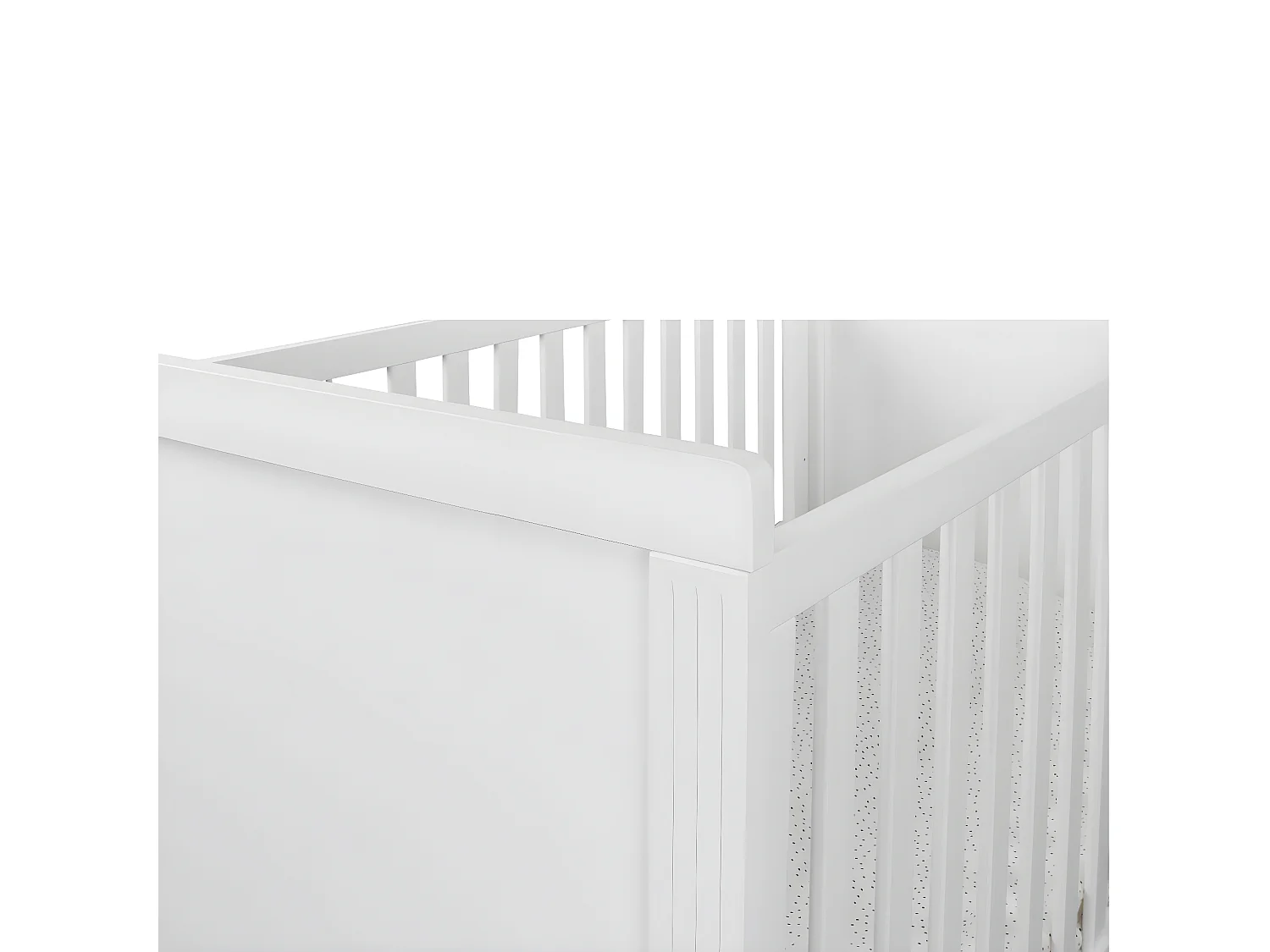 Pack lit bébé avec matelas 70x140 cm bois massif blanc MONA