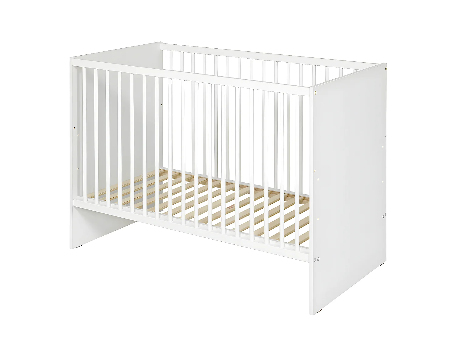 Lit bébé 60x120 cm panneaux de fibres blanc PIXI