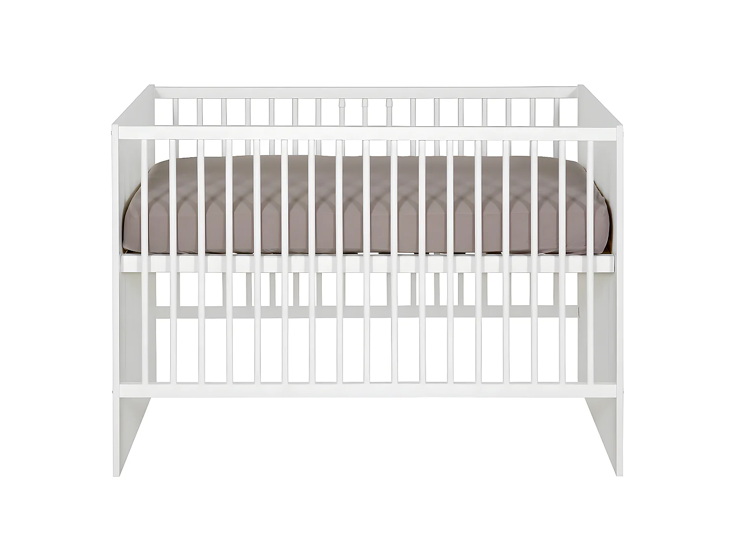 Lit bébé 60x120 cm panneaux de fibres blanc PIXI