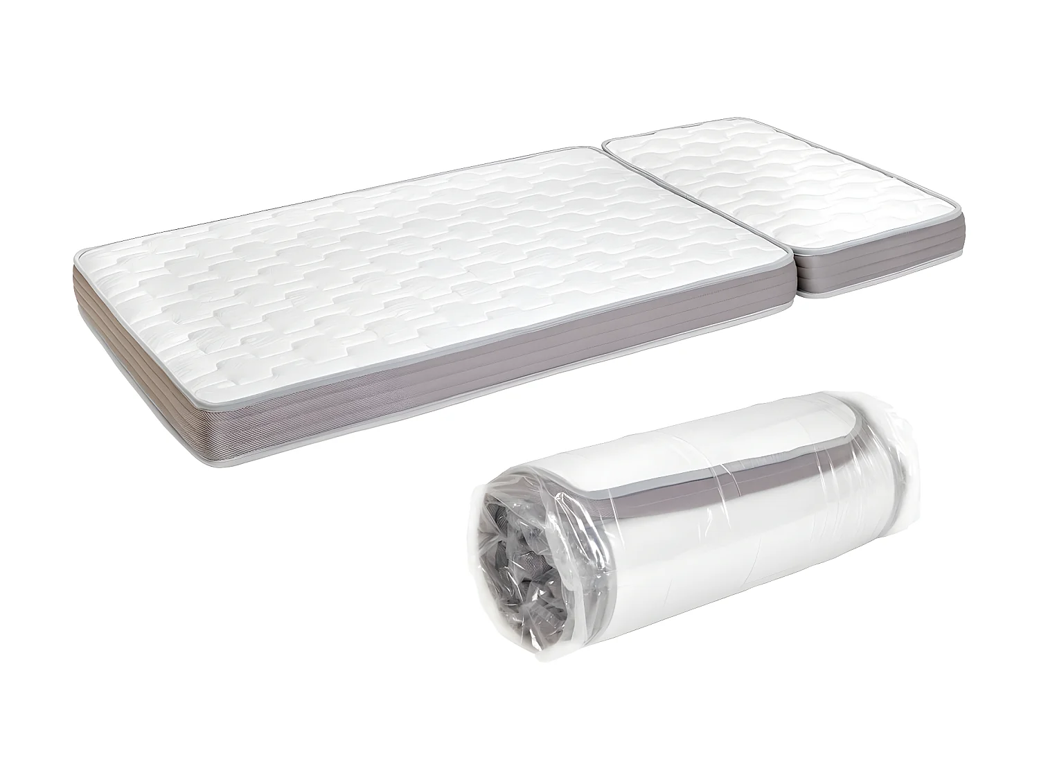 Matelas évolutif 2 pièces 90x140 cm mousse blanc CÉLÉNO