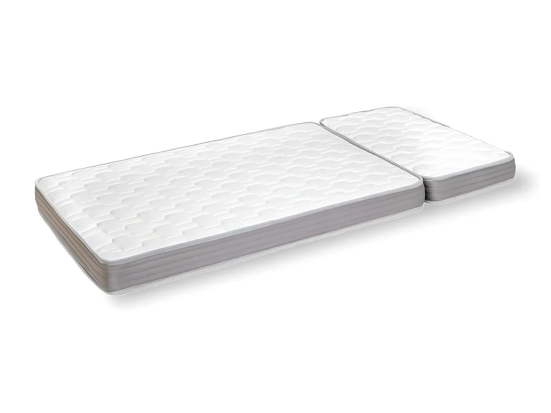Matelas évolutif 2 pièces 90x140 cm mousse blanc CÉLÉNO