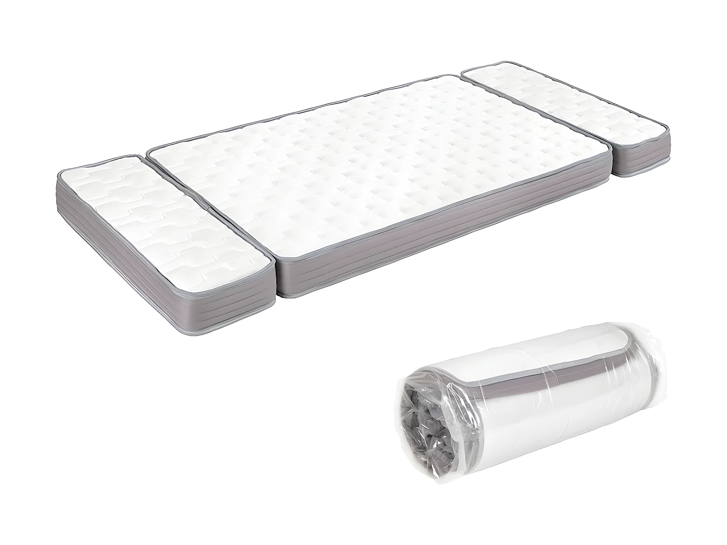 Matelas évolutif 3 pièces 90x140 cm mousse blanc CÉLÉNO
