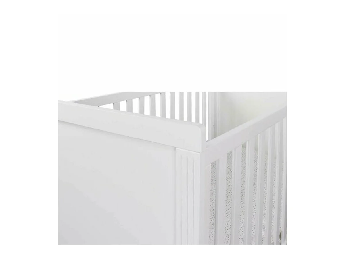 Lit bébé évolutif 70x140 cm bois massif blanc MONA