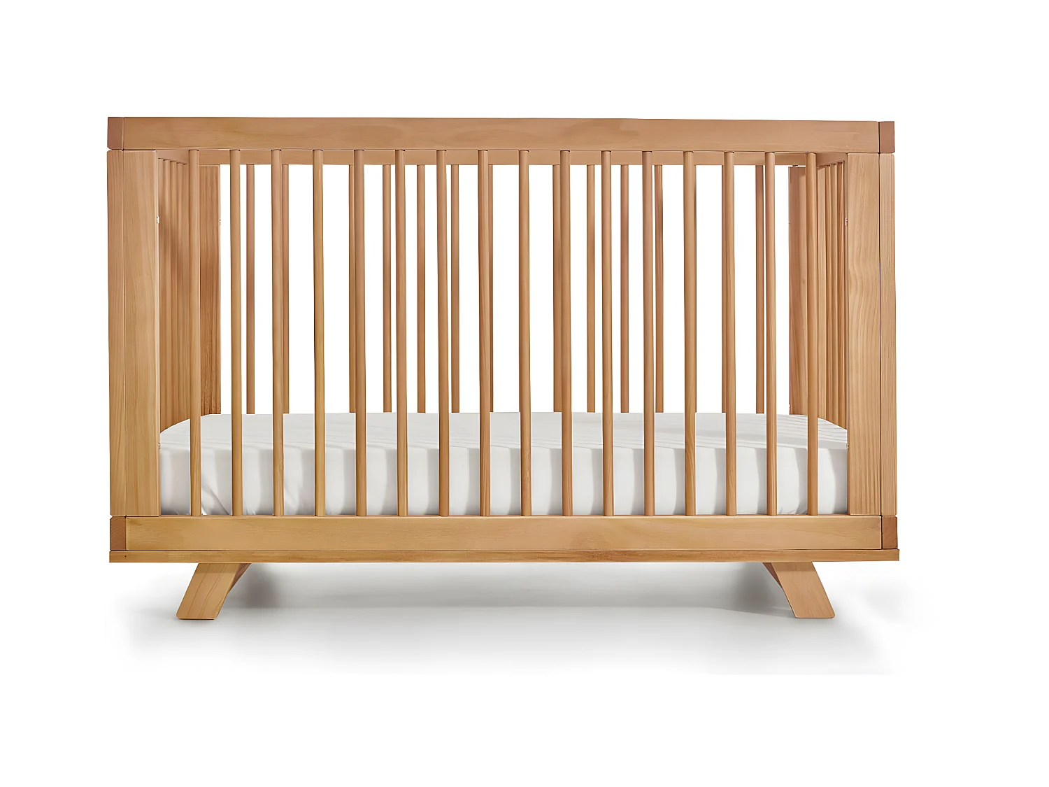 Pack lit bébé évolutif avec matelas 70x140 cm bois massif bois naturel KYOTO