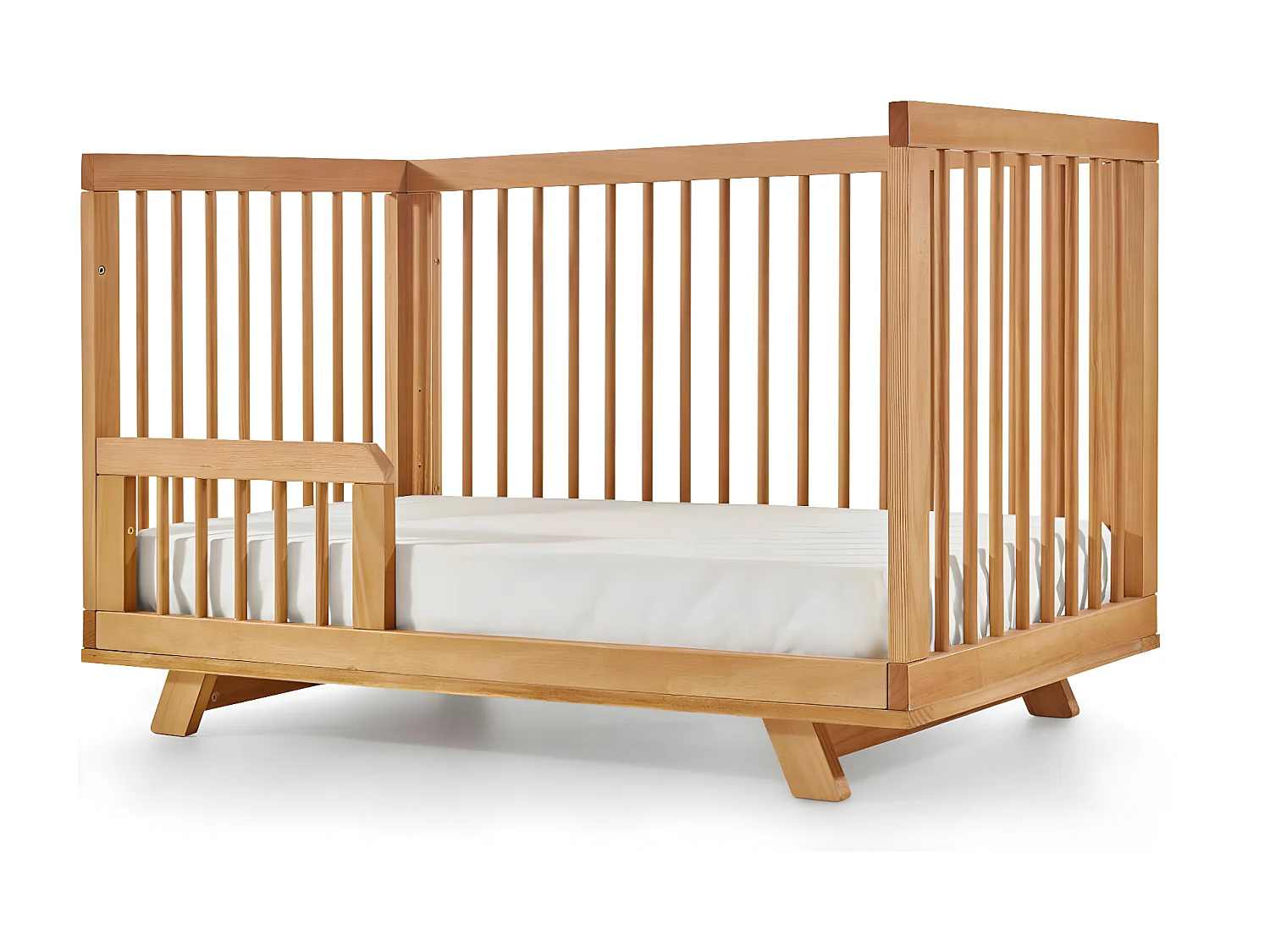 Pack lit bébé évolutif Montessori avec matelas 70x140 cm bois massif bois naturel KYOTO