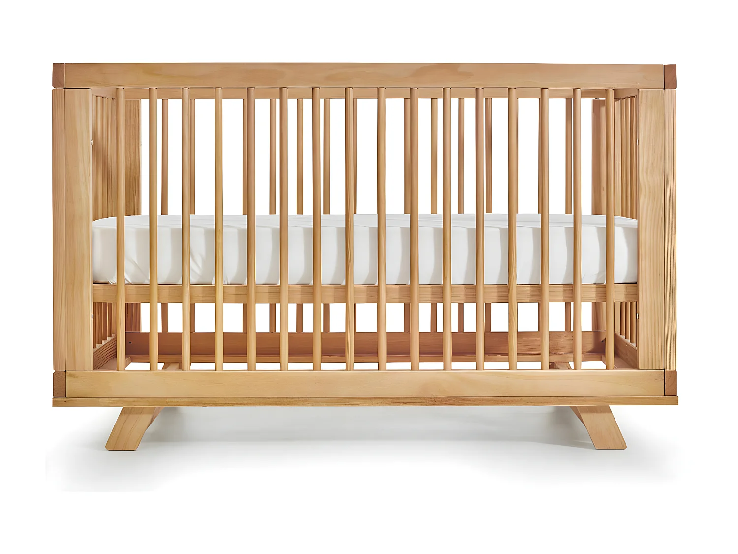 Pack lit bébé évolutif Montessori avec matelas 70x140 cm bois massif bois naturel KYOTO