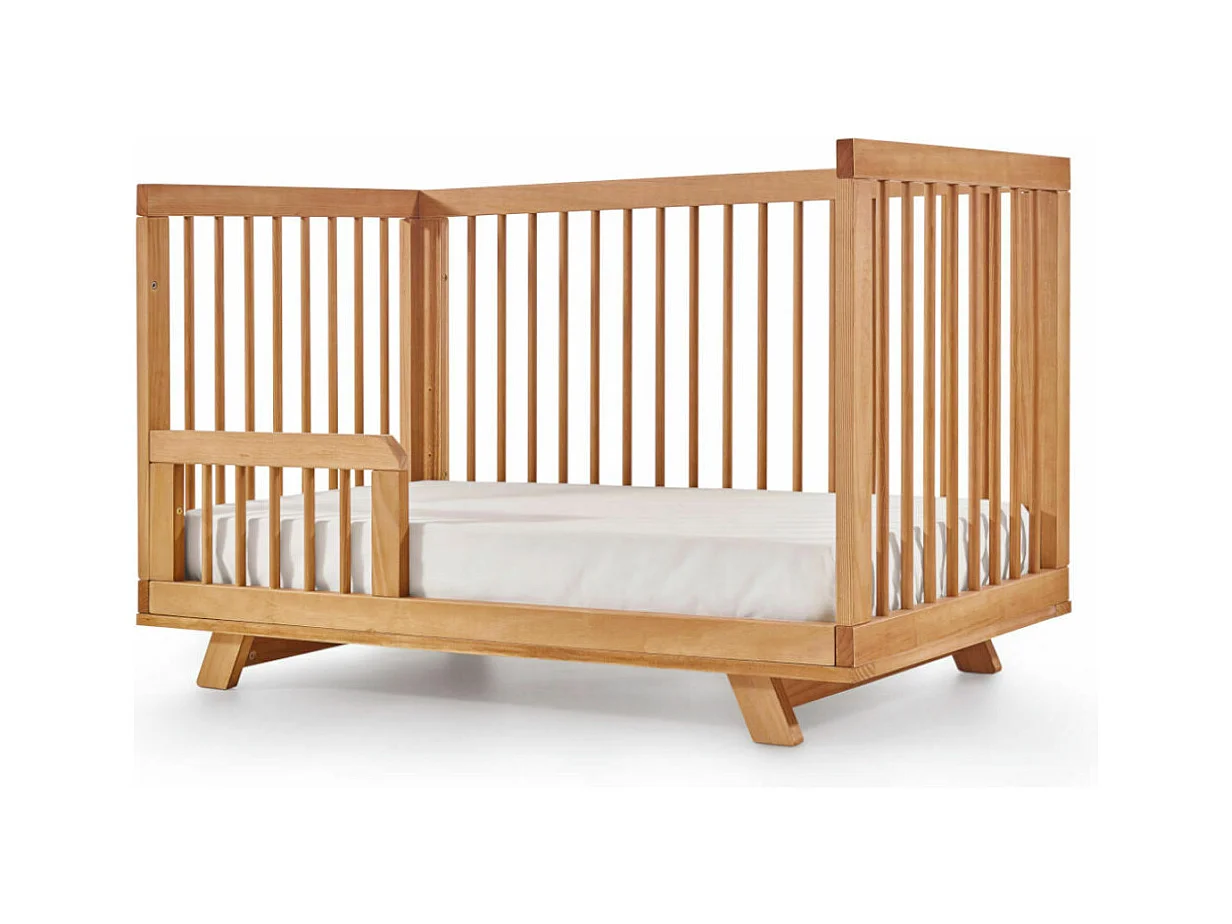 Lit évolutif bébé 70x140 cm bois massif bois naturel KYOTO