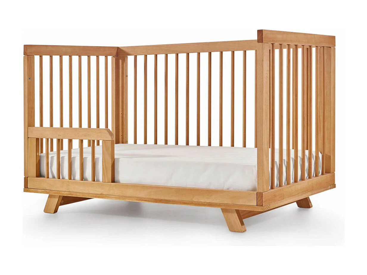 Lit évolutif bébé Montessori 70x140 cm bois massif bois naturel KYOTO