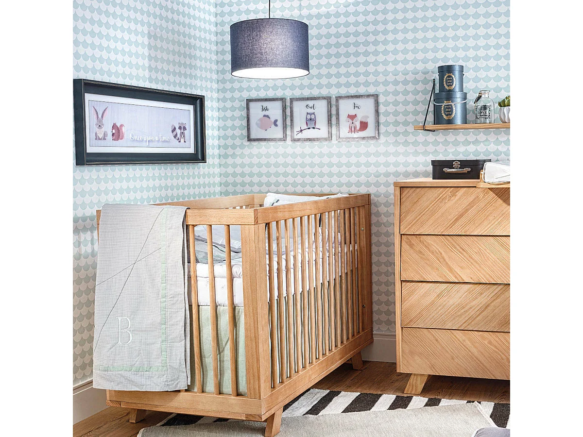 Lit évolutif bébé Montessori 70x140 cm bois massif bois naturel KYOTO