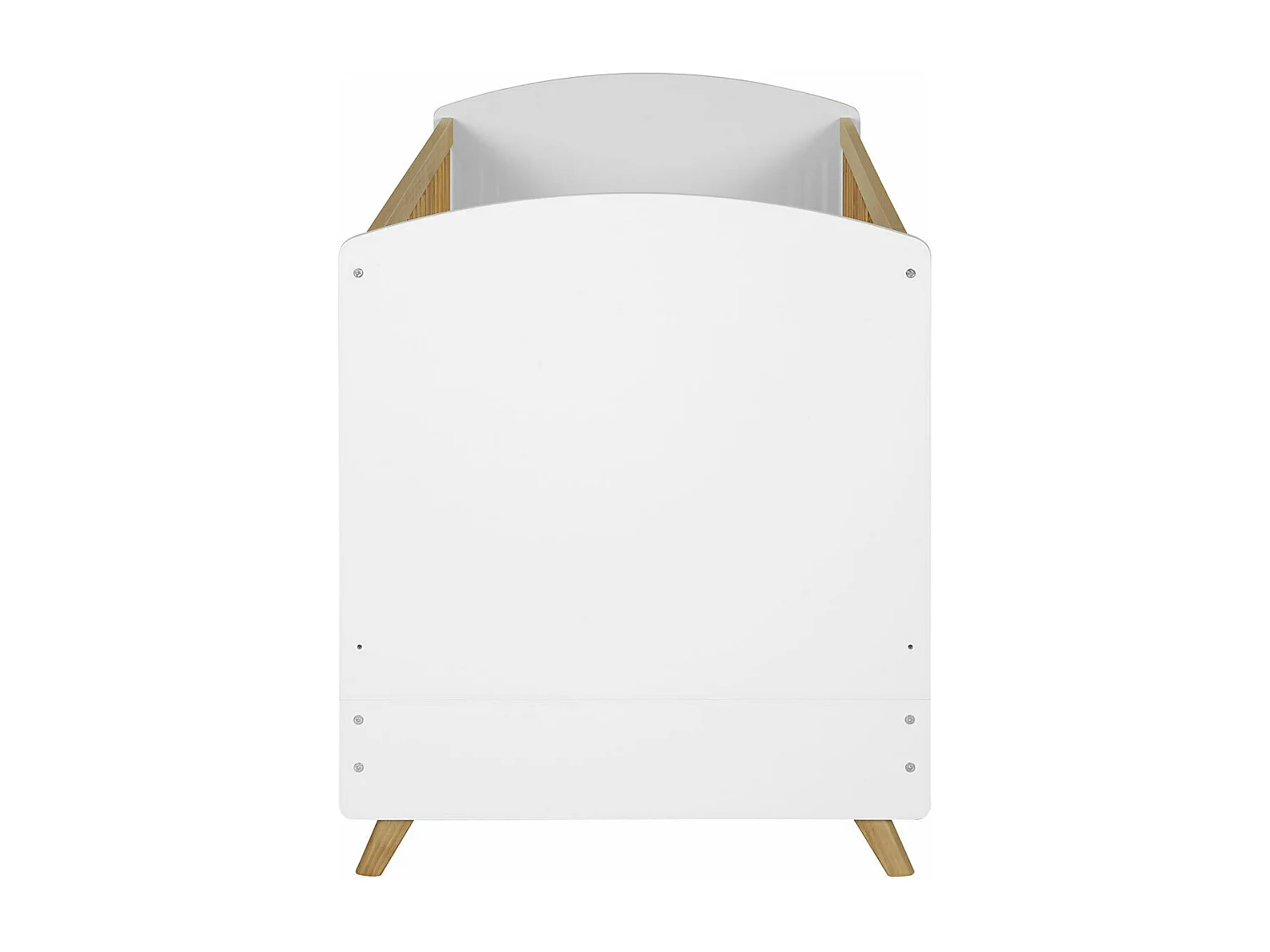 Lit bébé évolutif Montessori 70x140 cm panneaux de fibres blanc et noisette KOMBU