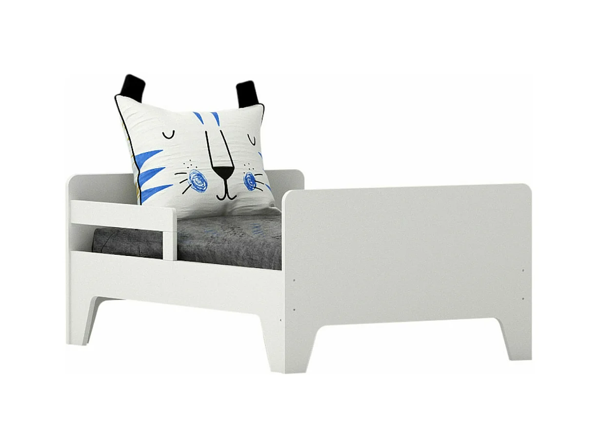 Lit évolutif 90x140 à 90x200 cm panneaux de fibres blanc ANDIE