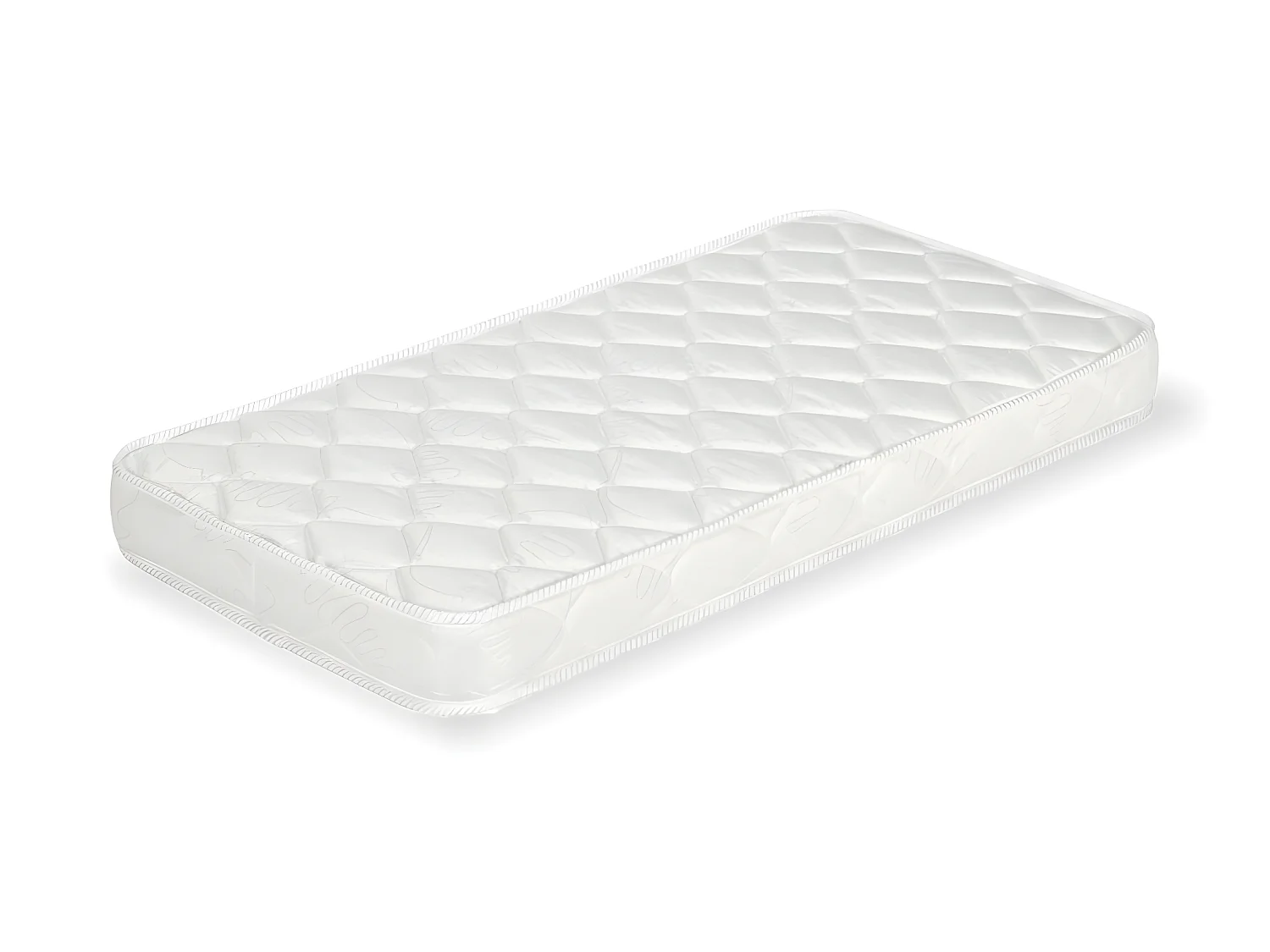 Pack lit bébé évolutif avec matelas 70x140 cm panneaux de fibres blanc et noisette KOMBU