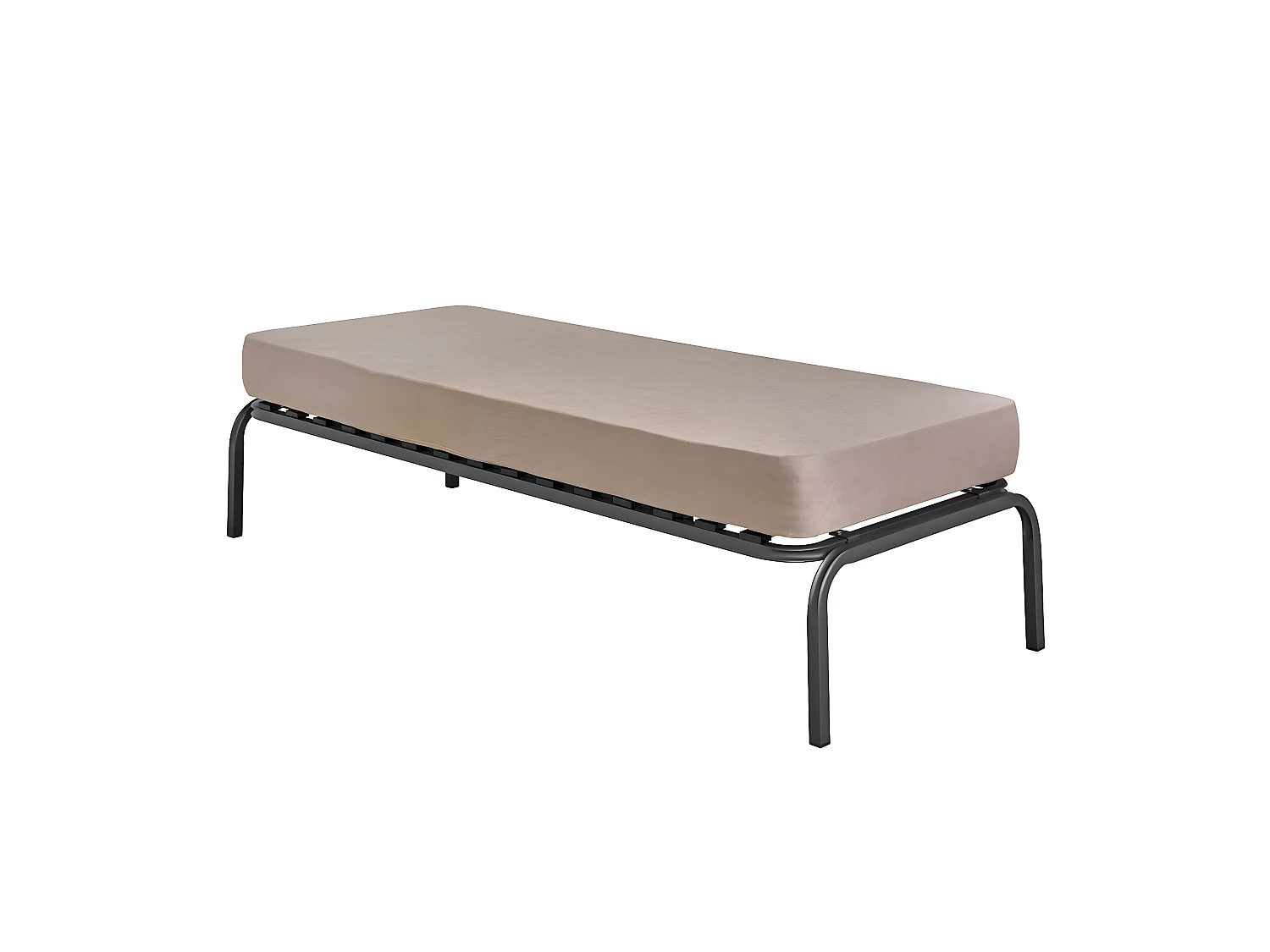 Pack sommier supérieur avec matelas 90x200 cm metal gris STRATA